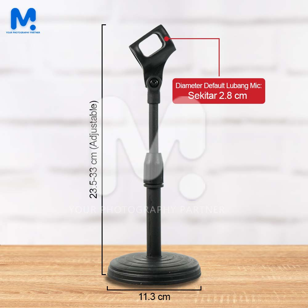 Jual Stand Mikrofon Desktop Disc Microphone Adjustable Height | Shopee ...