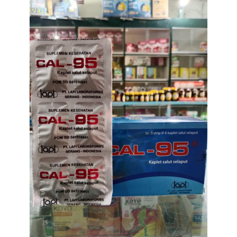 Jual Cal - 95 (1 Strip Isi 6 Kaplet) - Suplemen Tulang | Shopee Indonesia