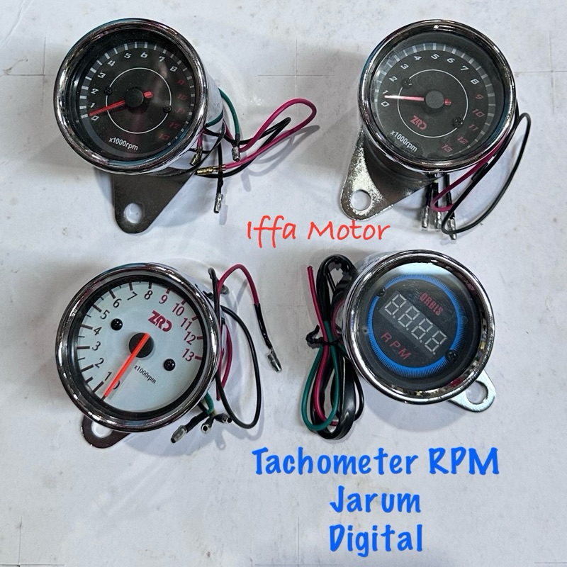 Jual Tachometer RPM Jarum Dijital Layar Hitam Putih Universal | Shopee ...