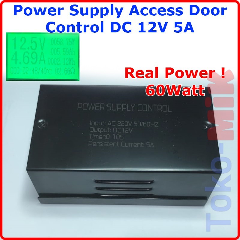 Jual POWER SUPPLY 12V 5A UNTUK RFID ACCESS DOOR LOCK CONTROL | Shopee ...
