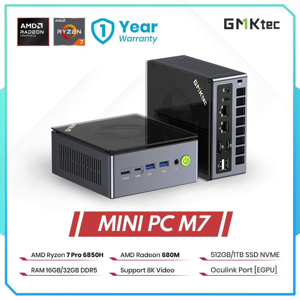 Jual Mini PC Gaming AMD Ryzen 7 6850H GMKTEC M7 16GB DDR5 512GB SSD ...