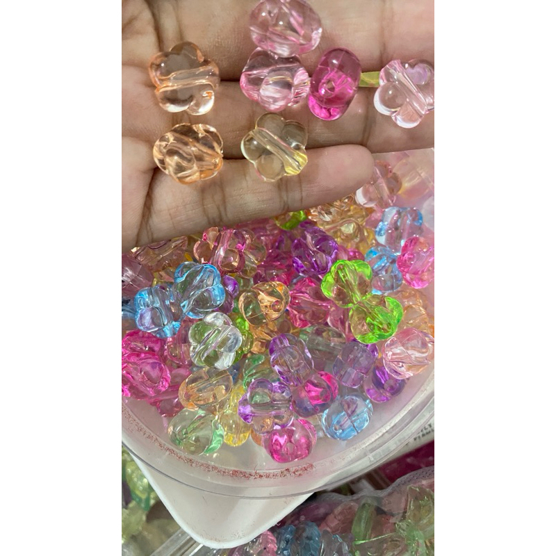 Jual 30gr Manik Bunga Bening Warna Warni | Shopee Indonesia