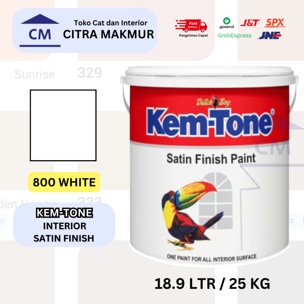 Jual KEMTONE INTERIOR 18.9 LTR / 25 KG- White 800 (KEM-TONE INTERIOR ...