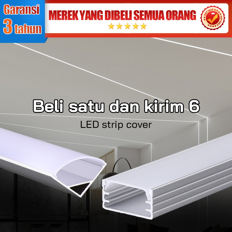 Jual LED Strip Rigid Bar 1M Housing Aluminium + Cover Pelindung - Lampu ...