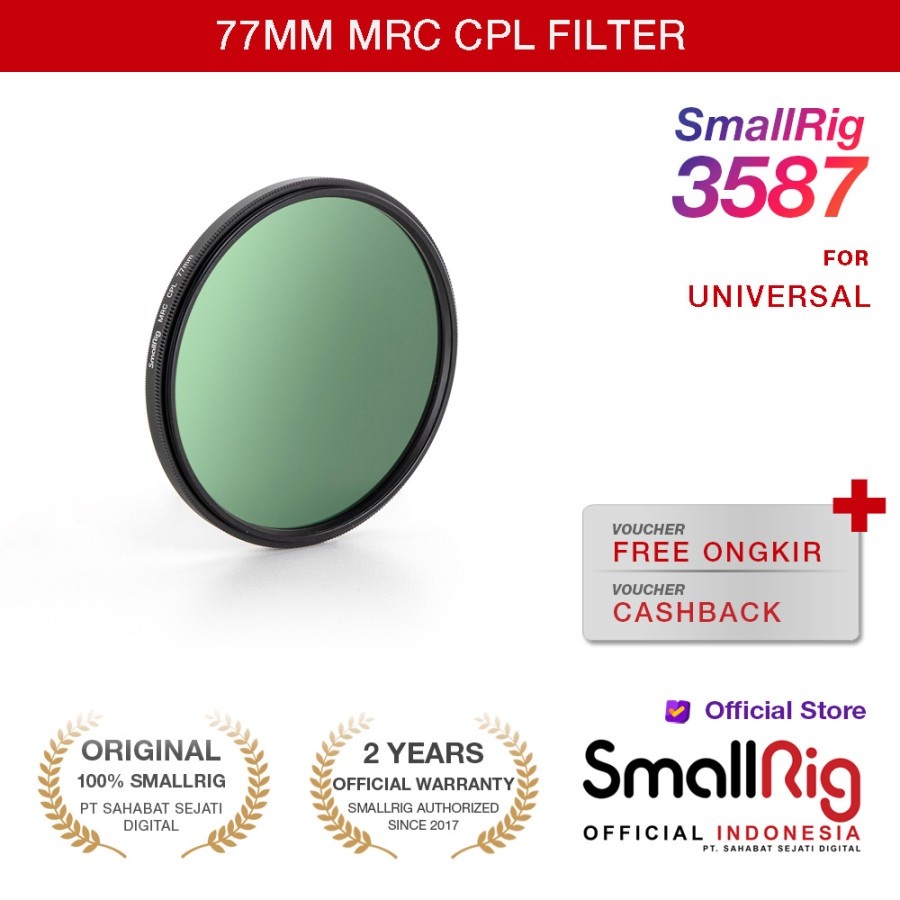 Jual SmallRig 77mm MRC CPL Filter 3587/3587 | Shopee Indonesia
