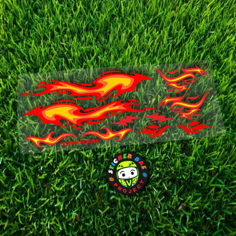 Jual Stiker api menyala satu set universal all motor cutting sticker ...