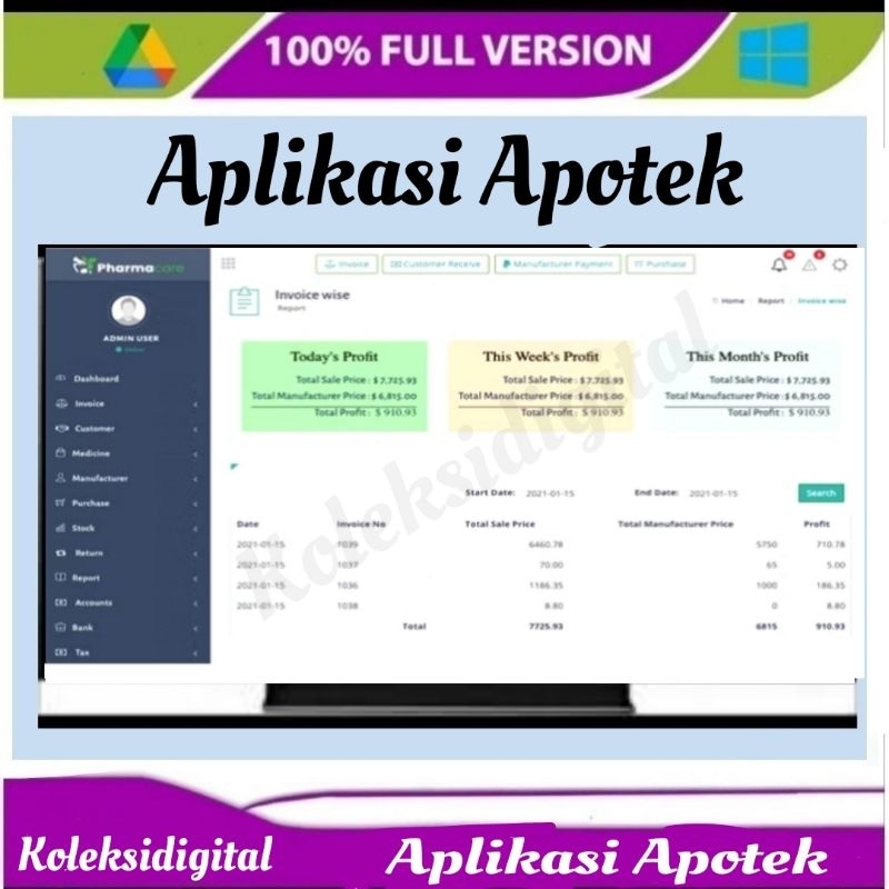 Jual Source Code Aplikasi Apotek Lengkap berbasis web menggunakan php ...
