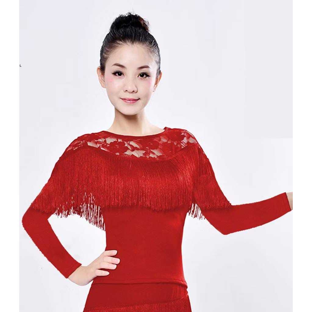 Jual Atasa Rumbai Brukat & polos Lengan panjang / Pakaian Atasan Wanita ...