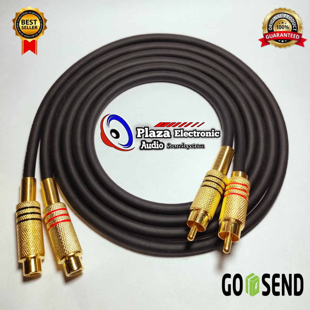 Jual kabel extension audio rca male to rca female - 20meter | Shopee ...