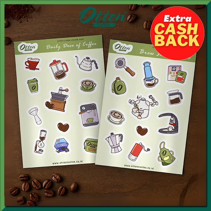 Jual Stiker Set (Brew Like A Pro / Daily Dose of Coffee) Label Alat ...