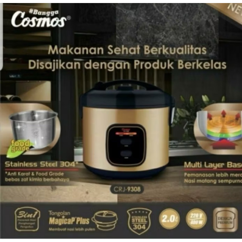 Jual Cosmos Magic com Panci dan Body Stainless Steel Rice Cooker