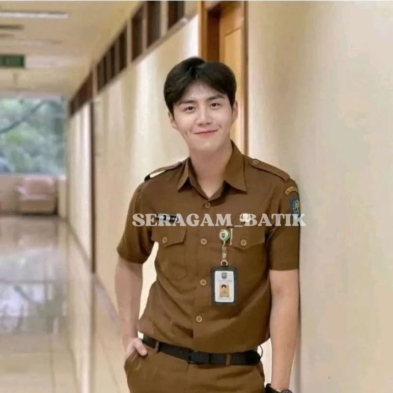 Jual Seragam PNS Pemda khaki Pria Lengan Pendek Baju Pdh khaki Pegawai ...
