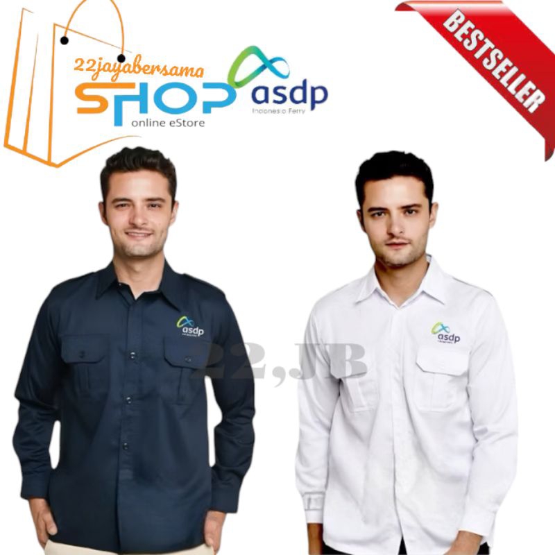 Jual Kemeja ASDP kantong2 | Baju Seragam ASDP Model K2 lengan panjang ...