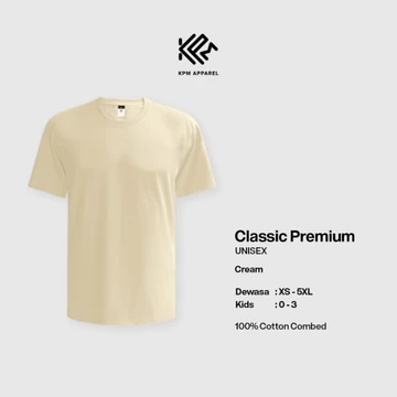 TEBAL PART 2 KPM Apparel Classic Premium Size Dewasa Katun Combed 20s Kaos Polos Lengan Pendek
