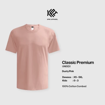 TEBAL PART 2 KPM Apparel Classic Premium Size Dewasa Katun Combed 20s Kaos Polos Lengan Pendek