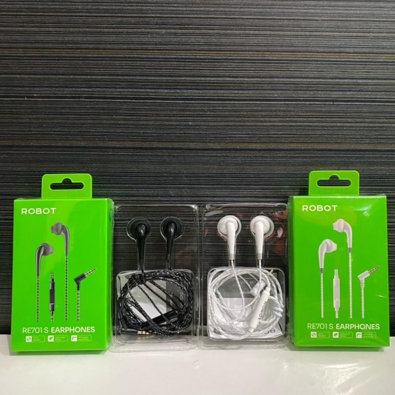 Jual ROBOT RE701 S EARPHONES Wired Headset 12mm | Shopee Indonesia