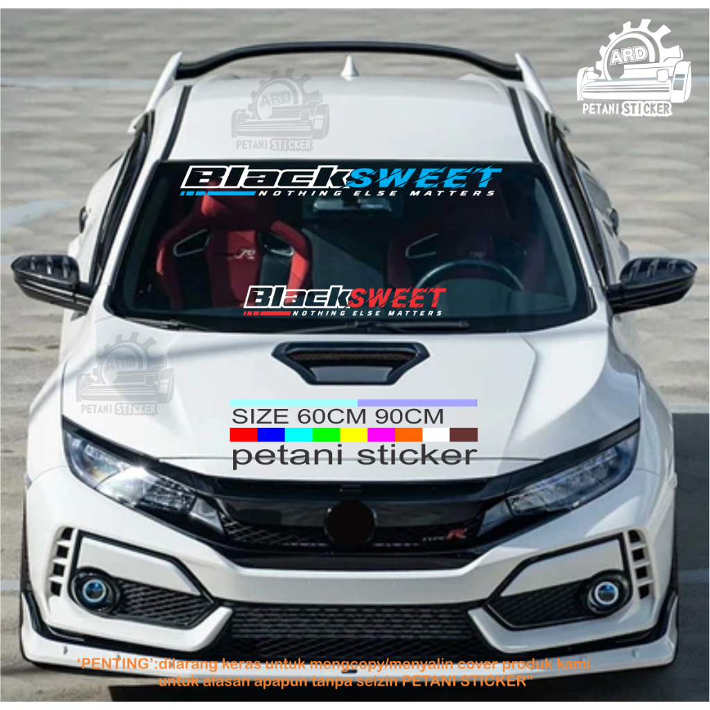 Jual STIKER KACA DEPAN BELAKANG BLACK SWEET VIRAL CUTTING STIKER ...