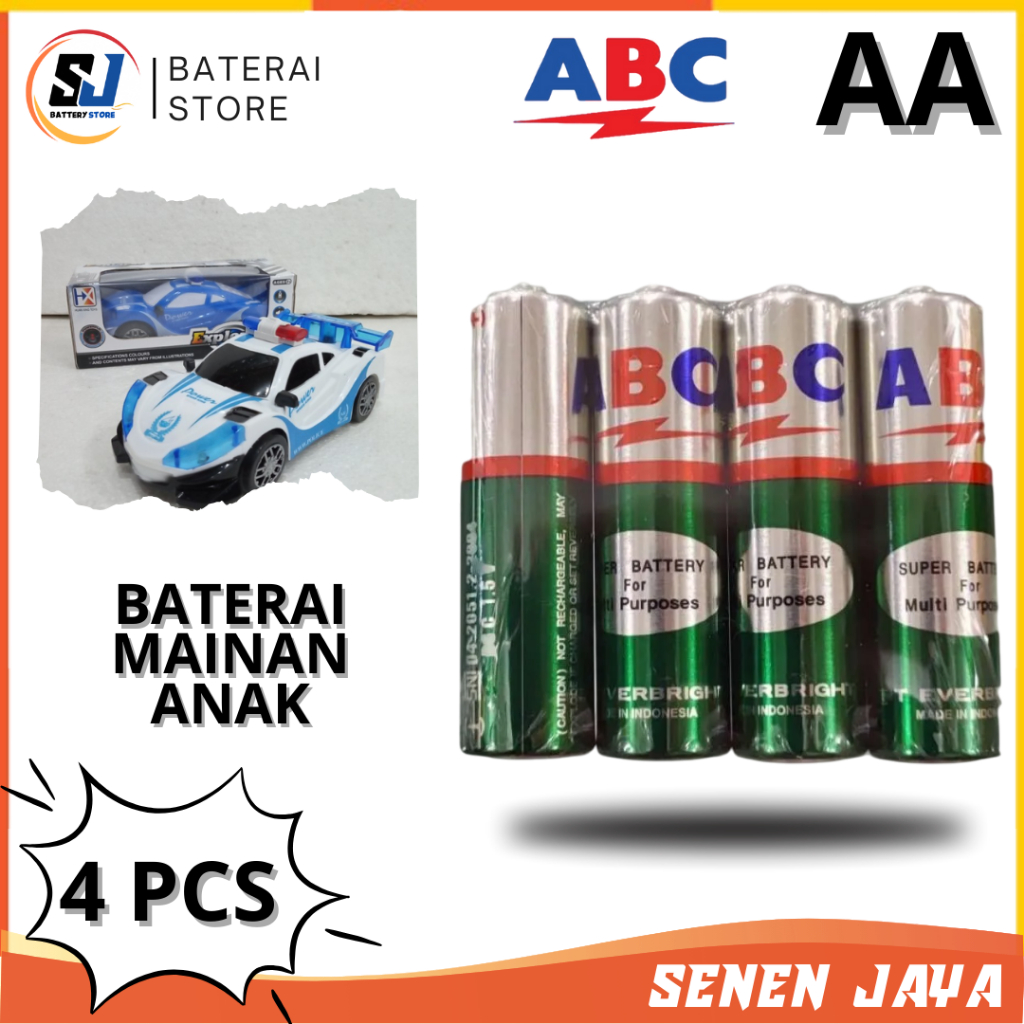 Jual OBRALL!! 4 PCS BATERAI ABC HIJAU AA/ BATTERY ABC HIJAU A2 CUCI ...