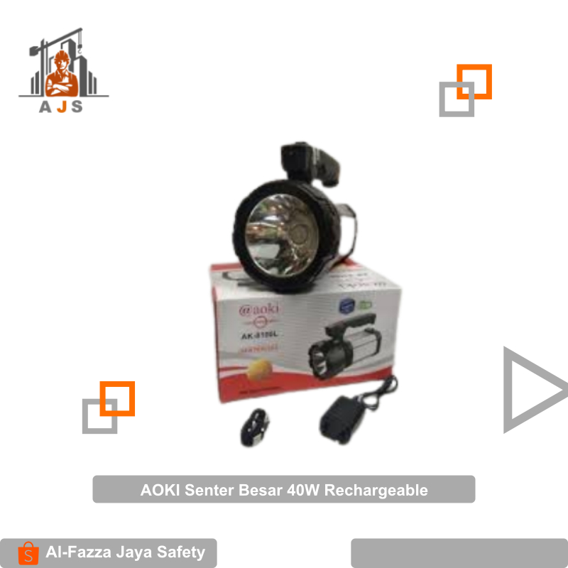 Jual AOKI Senter Besar 40W Rechargeable - Senter Besar 40W AK-8100L ...