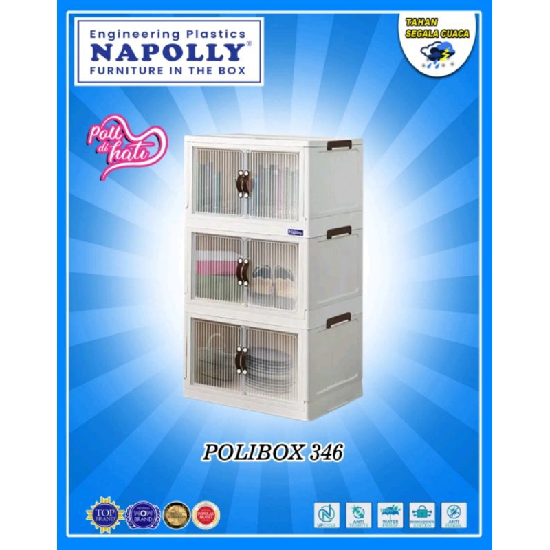 Jual Polibox Napolly 346 (3 susun) | Shopee Indonesia