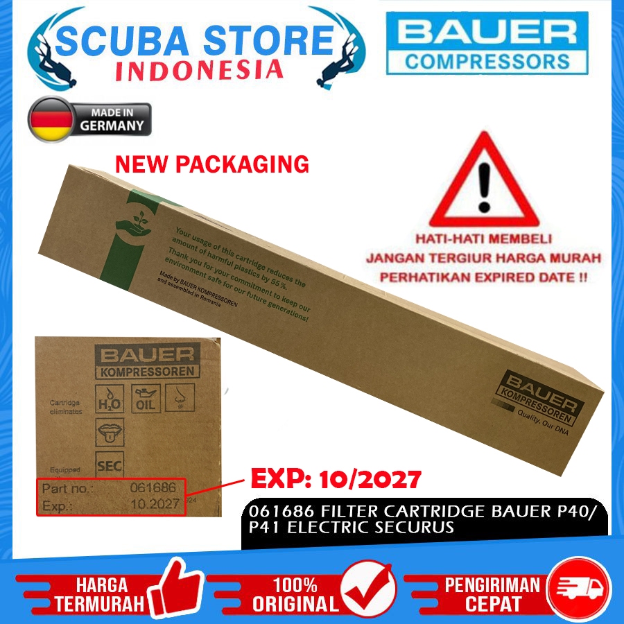 Jual 061686 Filter Cartridge Bauer P40 / P41 Electric Securus Spare ...