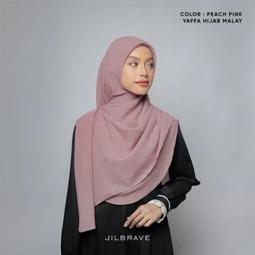 Jilbrave YAFFA HIJAB MALAY Tudung Curve Malaysia Kerudung Segiempat Oval 3 Sisi