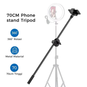 Tripod 70CM Phone Tripod Phone Stand Holder Phone Metal Bracket 360° For Live