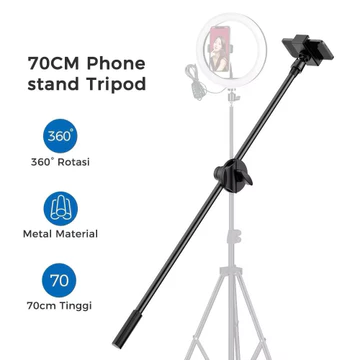 Tripod 70CM Phone Tripod Phone Stand Holder Phone Metal Bracket 360° For Live