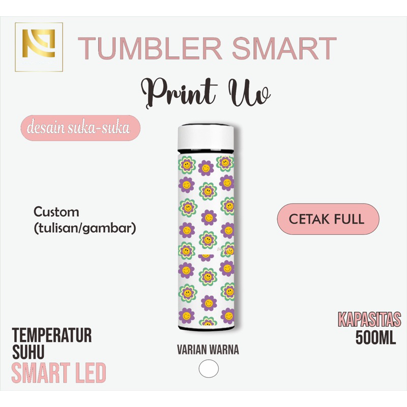 Jual CETAK PRINT UV BOTOL MINUM/TUMBLR UV/TUMBLER SMART 500ML/CUSTOM UV ...