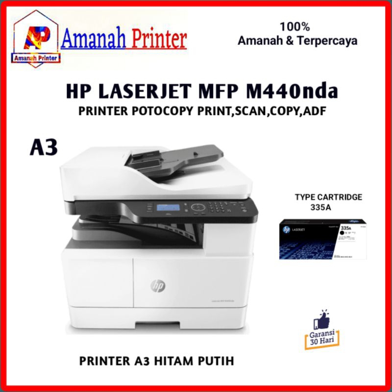 Jual Printer Potocopy HP Laserjet MFP M440nda Printer A3 Print,Scan ...