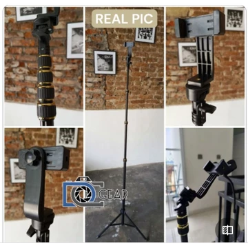 Tripod Stand DJD 2 1m Bahan Logam Holder HP Rotasi 360 Derajat