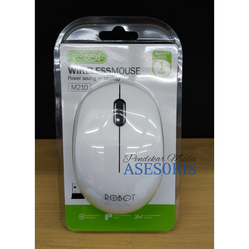 Jual Mouse Wireless / Mouse Tanpa Kabel murah berkualitas, ROBOT M210 ...