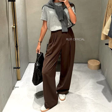 Louis Pants Celana Wanita Bahan Celana Kulot Wanita Celana Kantor Formal Celana Kerja Wanita