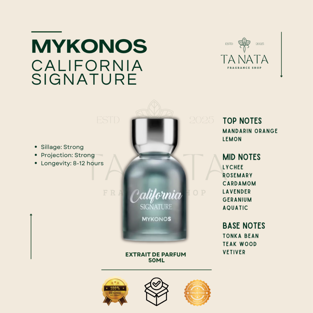 Jual Mykonos California Signature Extrait de Parfum 50ML | Shopee Indonesia