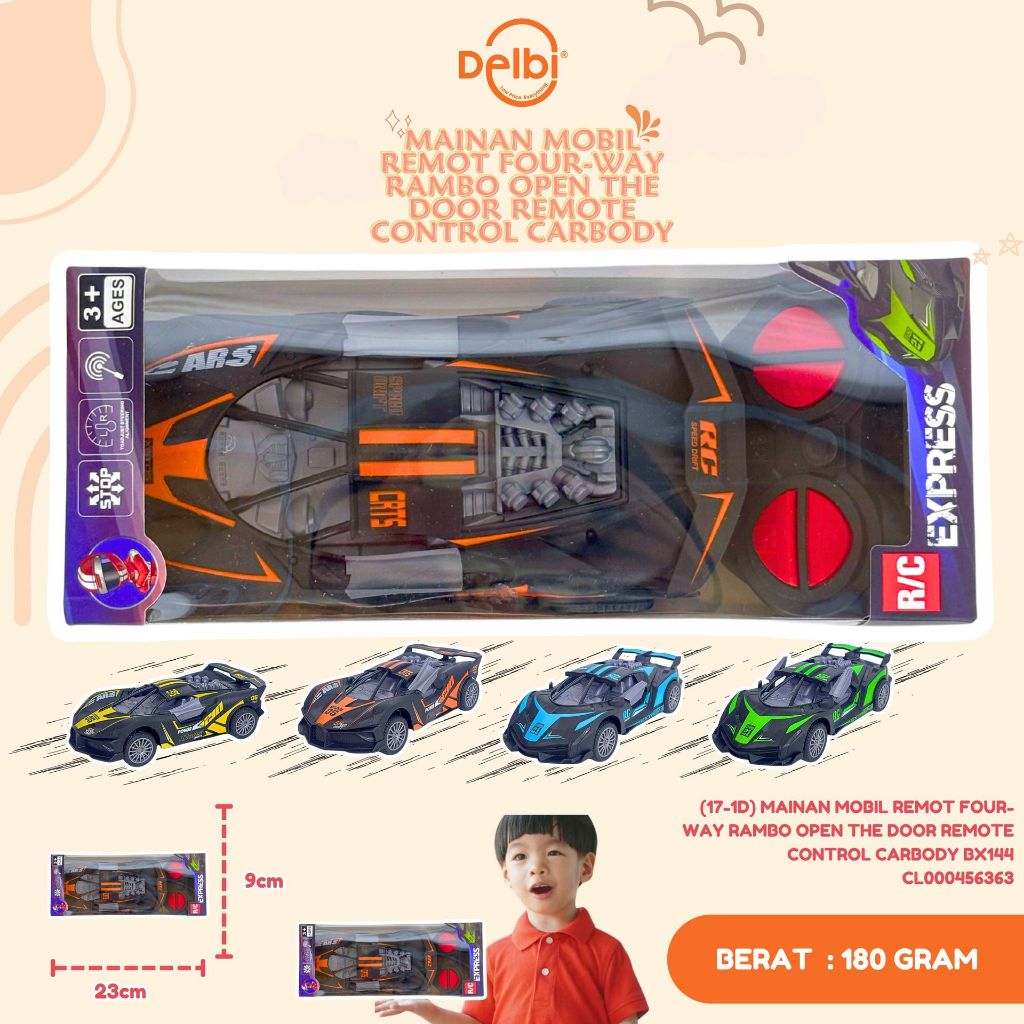 Jual (17-1D) MAINAN MOBIL REMOT FOUR-WAY RAMBO OPEN THE DOOR REMOTE ...