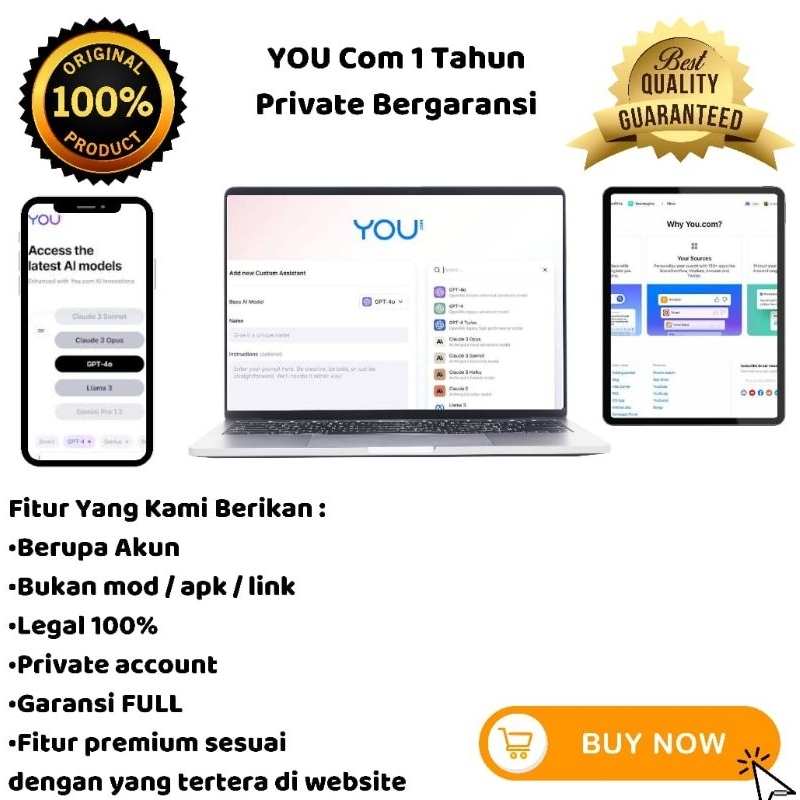 YOU.com - All In One For Chatgpt4, Claude AI, ChatBot Dokumen