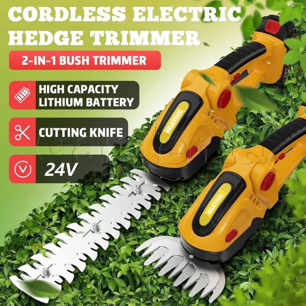 Jual 2 IN1 Pangkas Pagar Hedge Trimmer Cordless Portabel Baterai ...