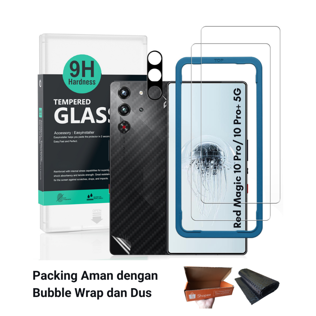 Foluu Hoesje voor ZTE Nubia Red Magic Pro, slim fit harde PC en zachte TPU-bumper beschermhoes voor ZTE Nubia Red Magic 10 Pro 2024 (transparant