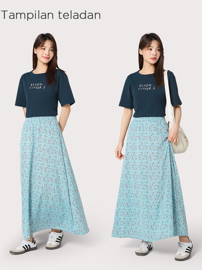 Jual Rok panjang bermotif bunga / Maxi skirt / Rok Wanita Setengah ...