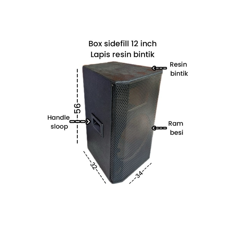 Jual box speaker sidefill senfill monitor 12 inch finisihing resin ...