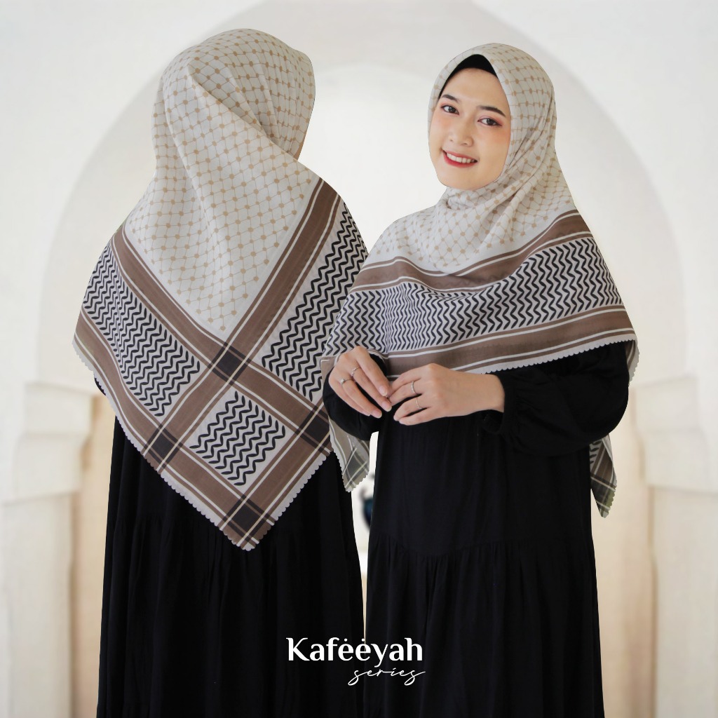 Kerudung Segi Empat 130x130 | Hijab Voal Premium | Scarf Kafeeyah Series