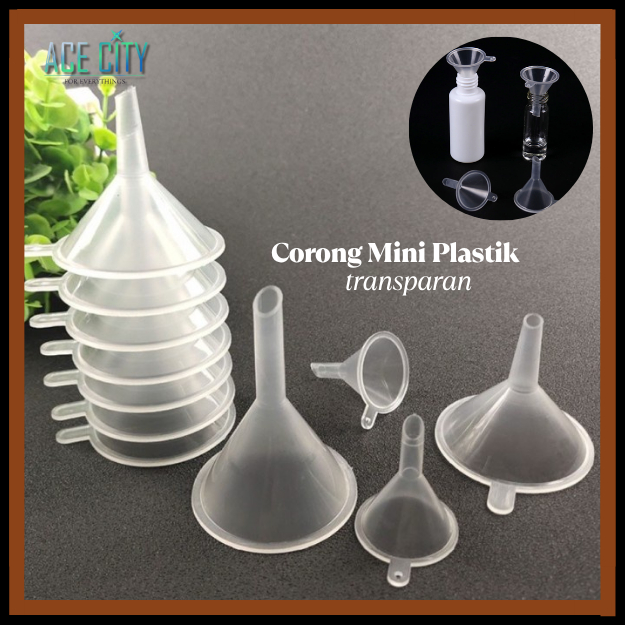 Jual Corong Mini Plastik Transparant / Funnel untuk Essensial Oil Botol ...