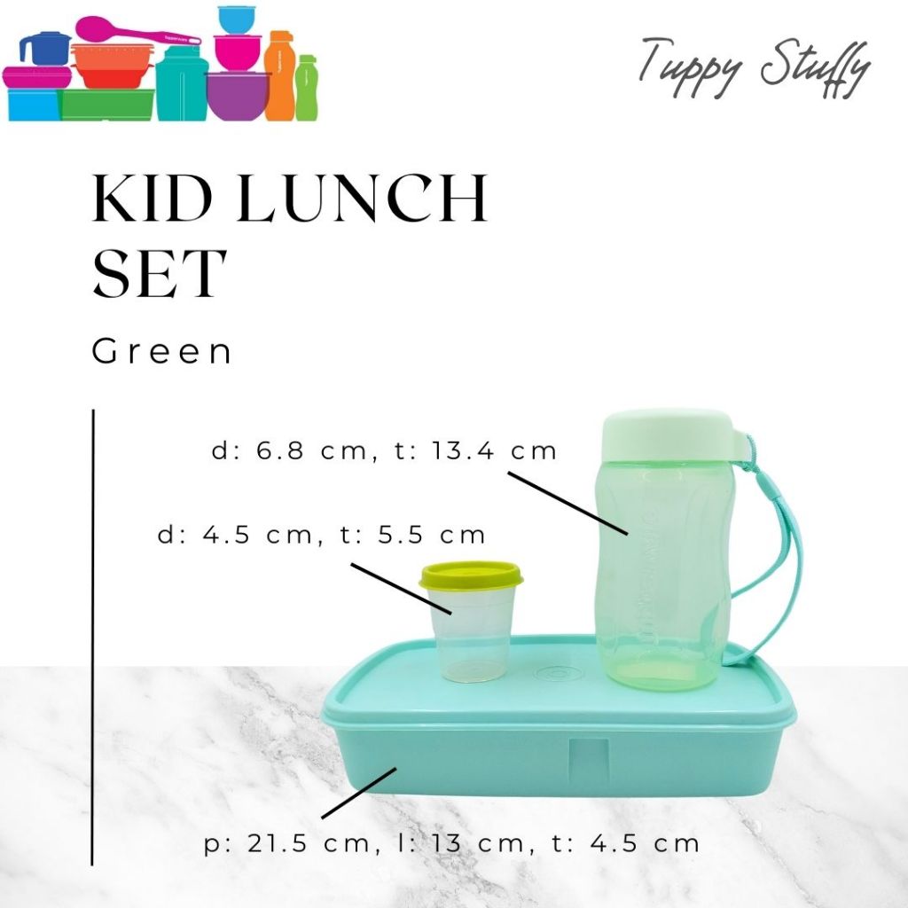 Jual Tuperware Kids Lunch Set (1)-Mix|Tempat bekat anak lucu ori ...