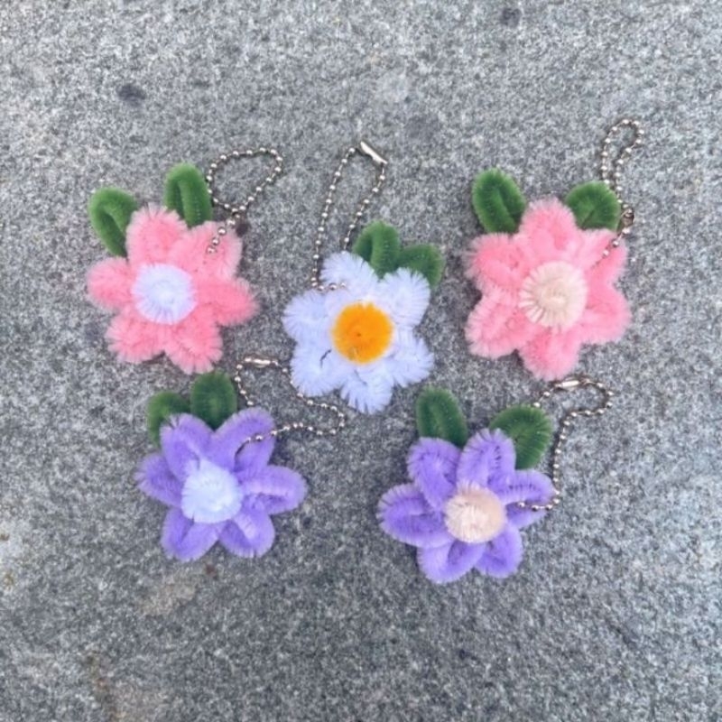 Jual keychain / gantungan kunci bunga | Shopee Indonesia