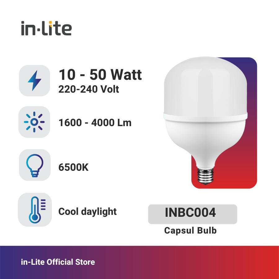 Jual LAMPU LED BULB CAPSULE INLITE VALUE 20W 30W 40W 50W - INBC004 ...
