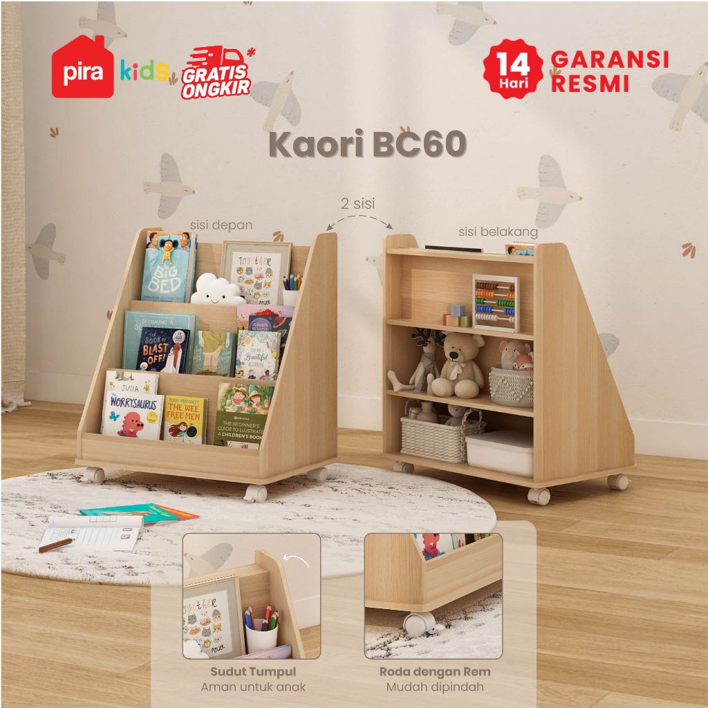 Jual PIRA KIDS - KAORI BC60 Rak Buku Anak / Tempat Penyimpanan Mainan ...