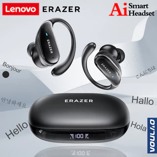 Lenovo ERAZER XT80PRO Original True Wireless Bluetooth V5.4 In-Ear TWS Headset terjemahan AI Earphone IPX5 Waterproof Sport Handset TWS HiFi Stereo Earbuds With Mic tws earhook headset olahraga Bass