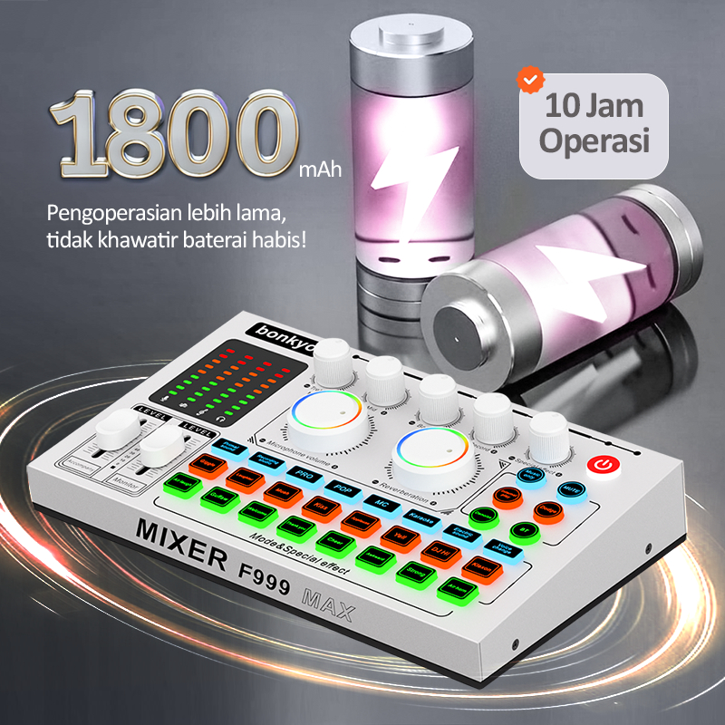 Jual Soundscape bonkyo COD Sound card F999MAX+Wireless Microphone ...
