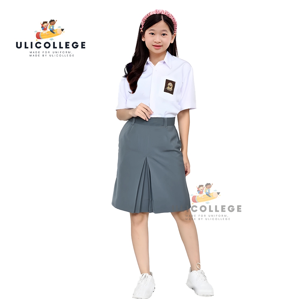 Jual UliCollege Seragam Sekolah Rok Span Pendek SMA SMK Abu-Abu ...