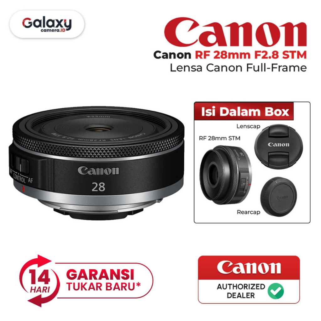 Jual Lensa Canon RF 28mm f2.8 STM Lens 28 mm f/2.8 STM Full-frame Resmi ...